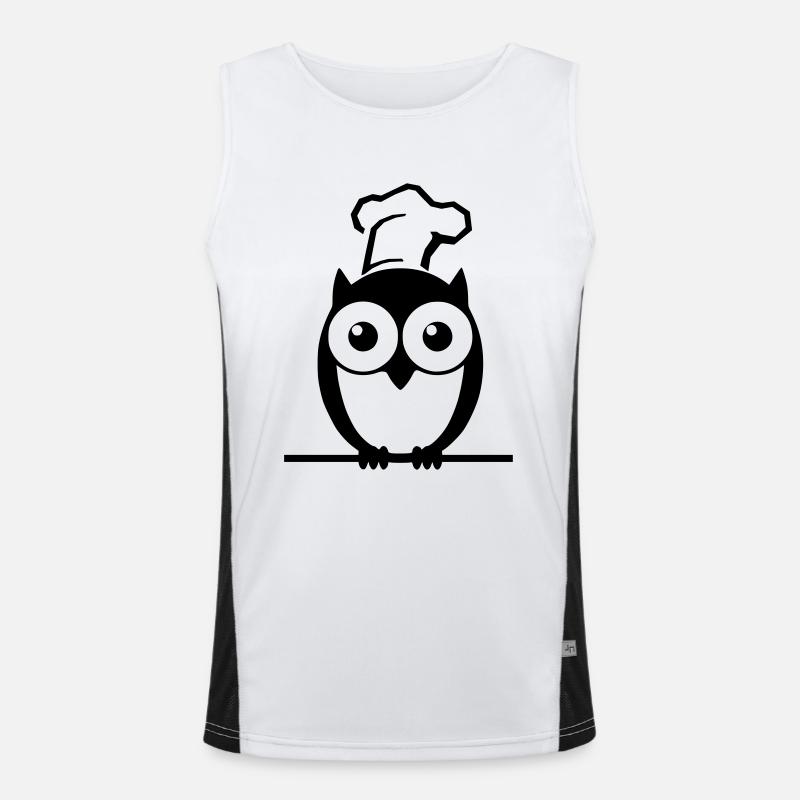 Eule Funktionelles Kontrast-Tank Top für Männer 