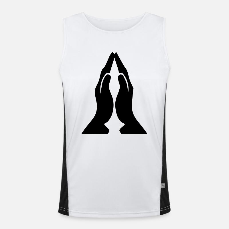 praying_hands_01 Men's Functional Contrast Tank Top 