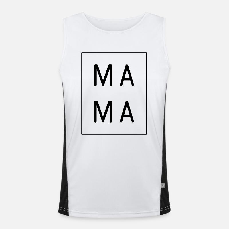 Mama Funktionelles Kontrast-Tank Top für Männer 