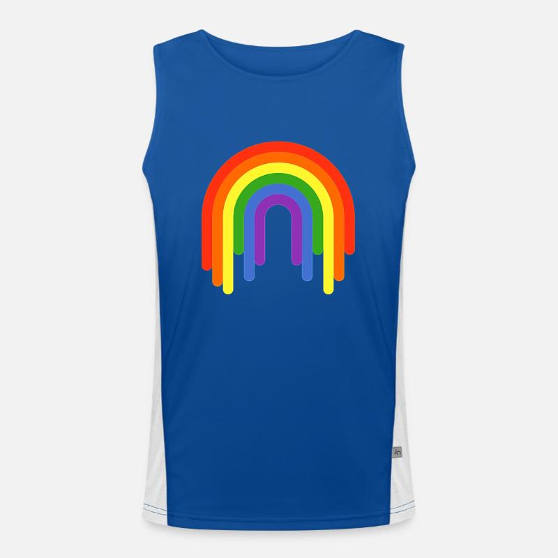 Regenbogen Funktionelles Kontrast-Tank Top für Männer 
