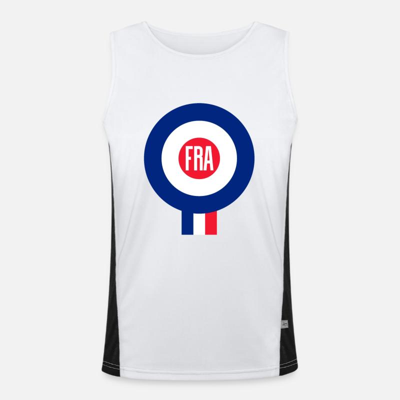 Frankreich Funktionelles Kontrast-Tank Top für Männer 