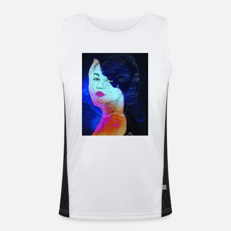 zwei Seiten Funktionelles Kontrast-Tank Top für Männer 