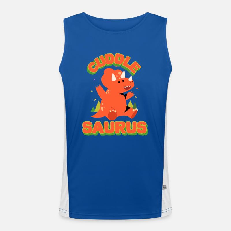 CuddleSaurus Needs a Hug! Men's Functional Contrast Tank Top 