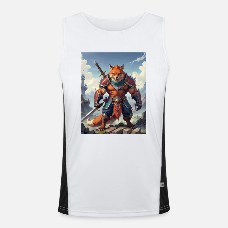 A monstrous behemoth beast a red fox as fantasy Men's Functional Contrast Tank Top 