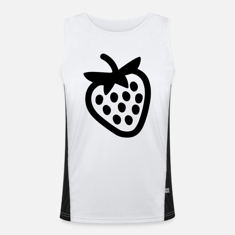 Erdbeere Funktionelles Kontrast-Tank Top für Männer 