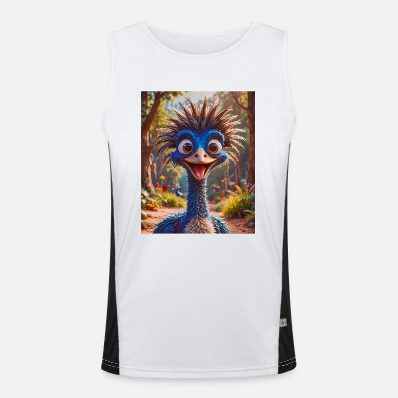 super süßes australisches Tier Down Under Kasuar Funktionelles Kontrast-Tank Top für Männer 