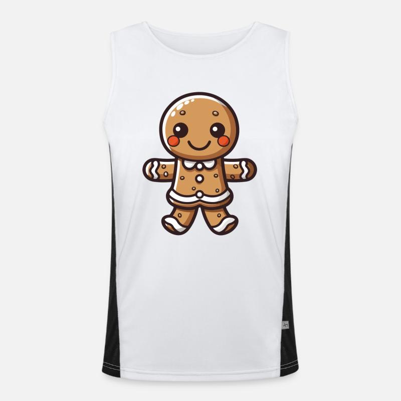 Gingerbread man Men's Functional Contrast Tank Top 
