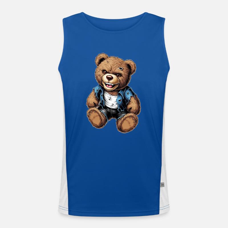 Teddy - Rock on ! Funktionelles Kontrast-Tank Top für Männer 