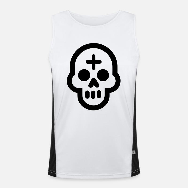Schädel Funktionelles Kontrast-Tank Top für Männer 