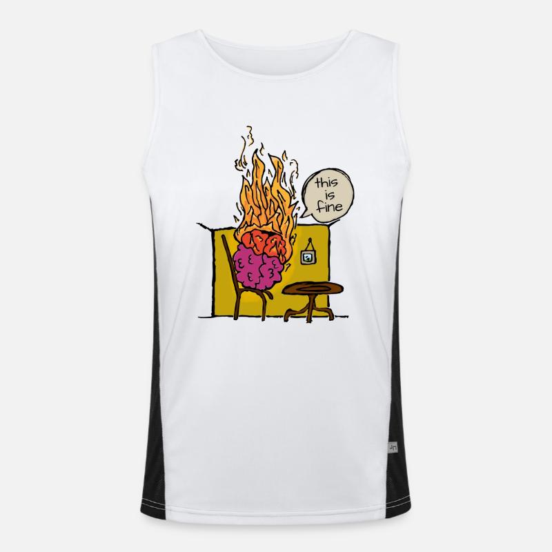 Burning Brain Meme C’est bien de dire Débardeur respirant contrasté Homme 