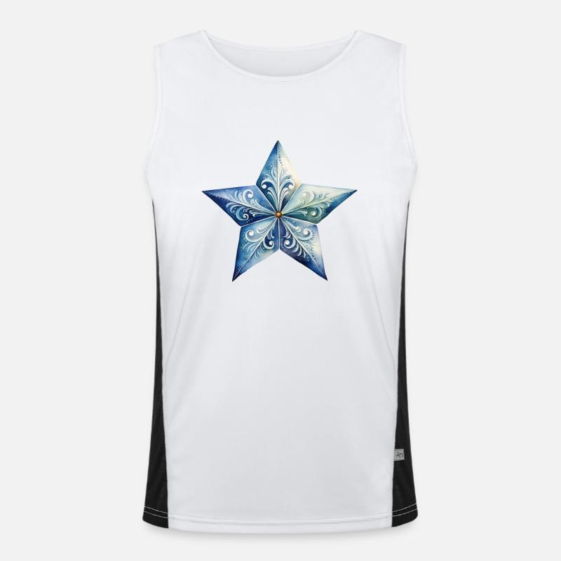 Weihnachtsstern Funktionelles Kontrast-Tank Top für Männer 