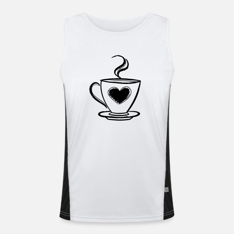 Kaffee Funktionelles Kontrast-Tank Top für Männer 