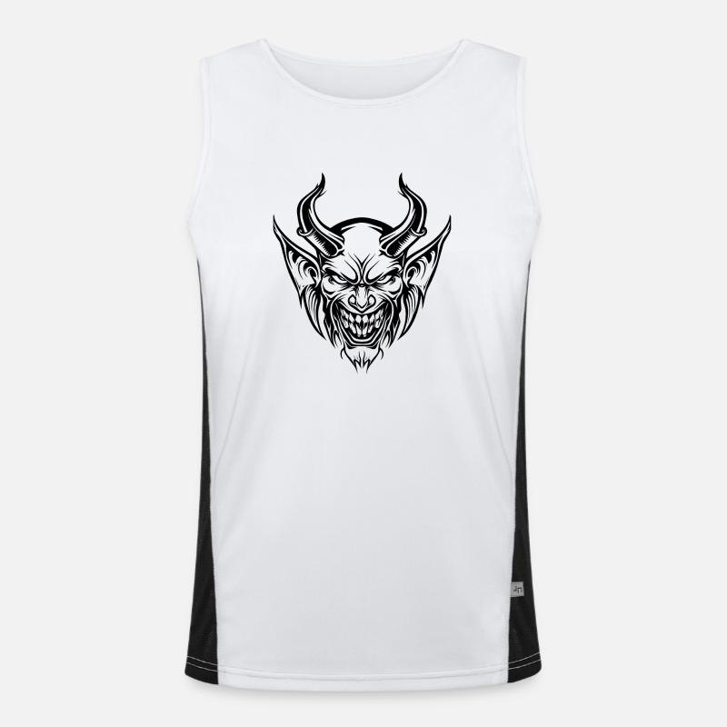 Teufel Dämon Satan Funktionelles Kontrast-Tank Top für Männer 