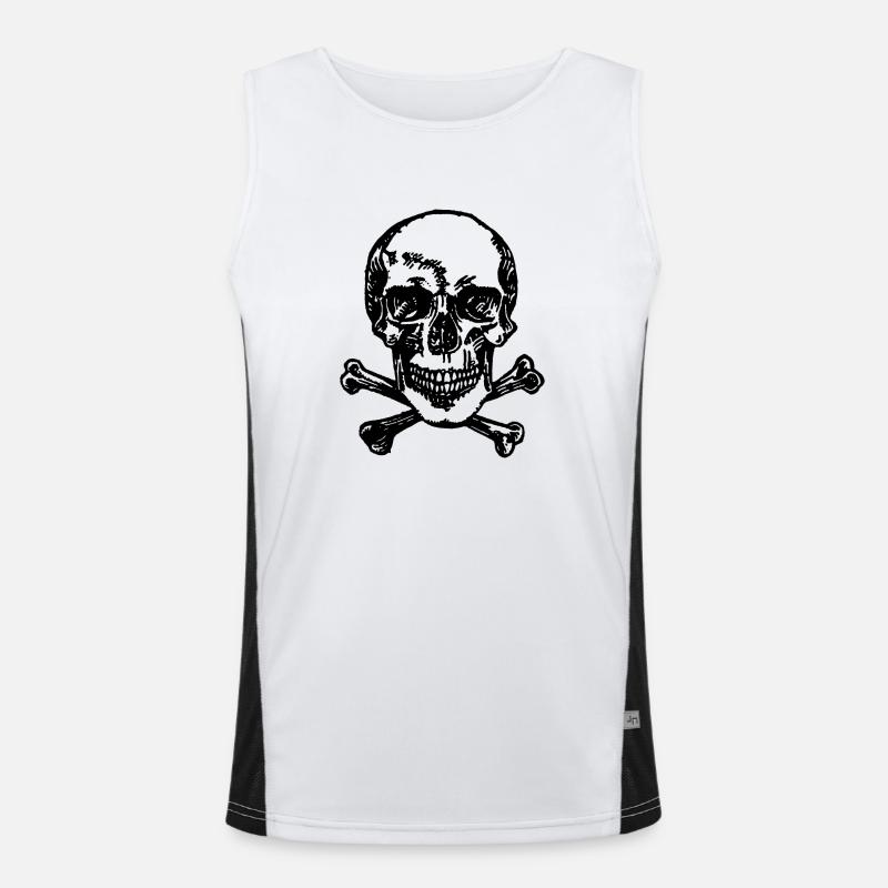 Skull and Bone Pirate Men's Functional Contrast Tank Top 