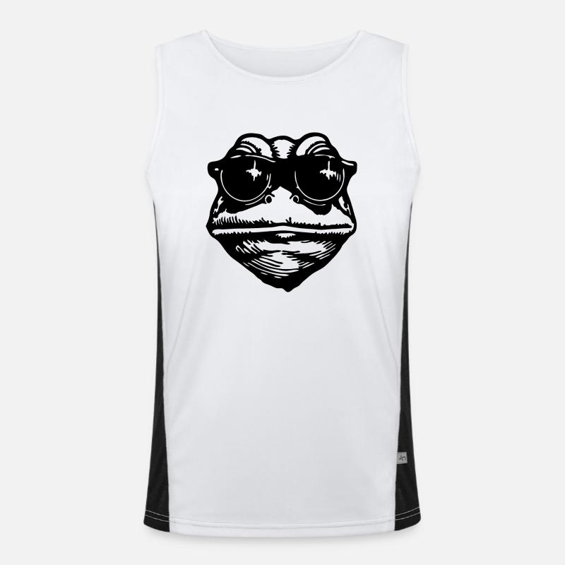 Frog Toad - Men's Functional Contrast Tank Top  - white/black