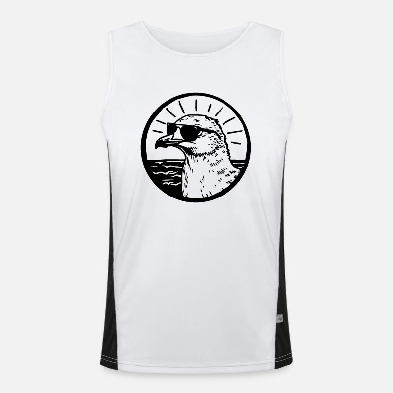 Möwe Funktionelles Kontrast-Tank Top für Männer 