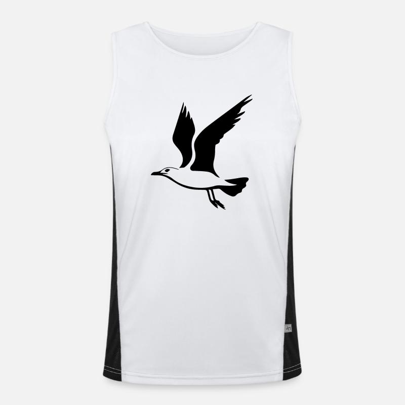 Möwe Funktionelles Kontrast-Tank Top für Männer 