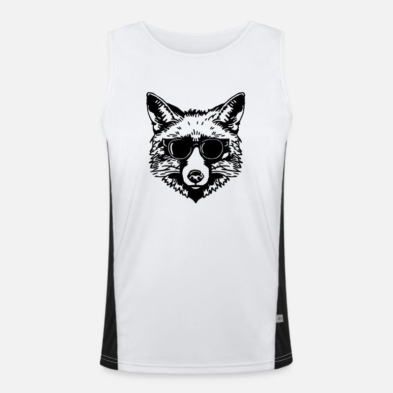 Fox Foxes - Men's Functional Contrast Tank Top - white/black