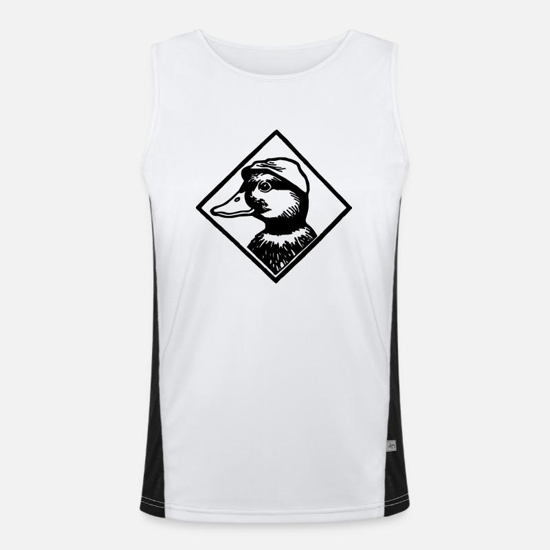 Duck Ducks - Men's Functional Contrast Tank Top - white/black