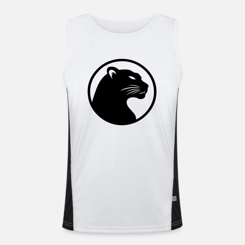 Panther Funktionelles Kontrast-Tank Top für Männer 