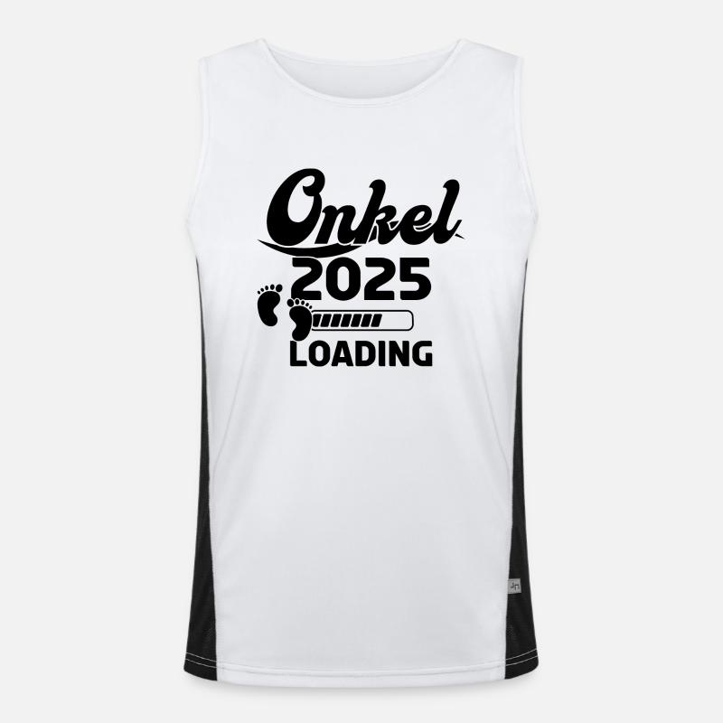 Uncle 2025 Loading - Men's Functional Contrast Tank Top - white/black