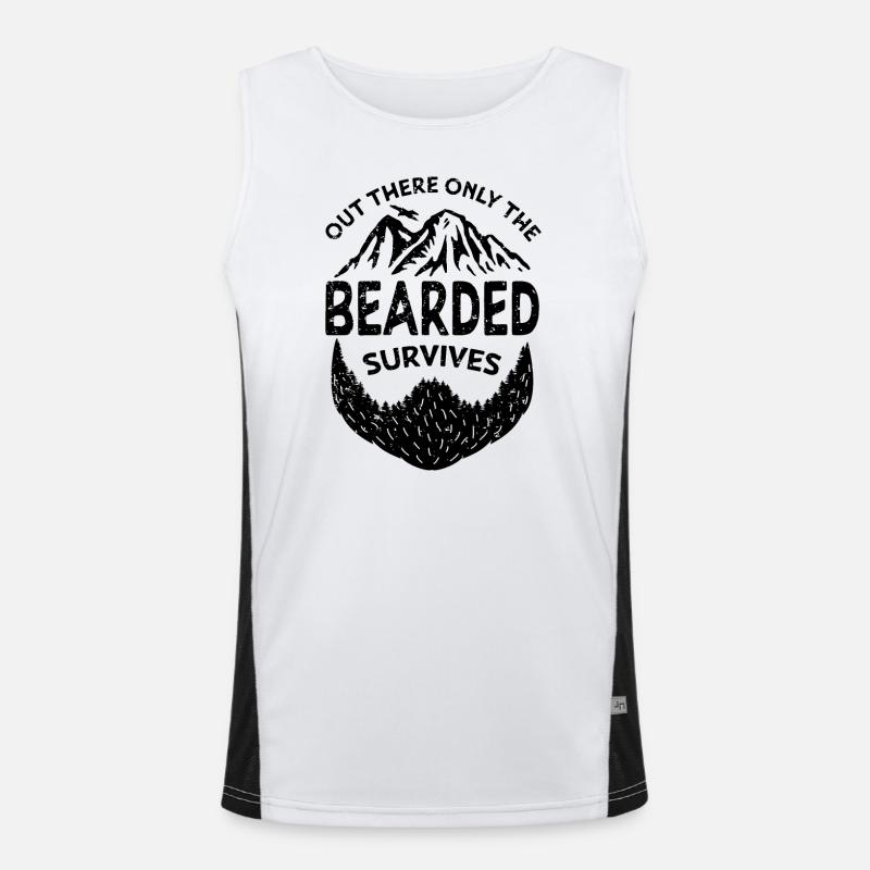 Là-bas, seul le barbu survit Débardeur respirant contrasté Homme 