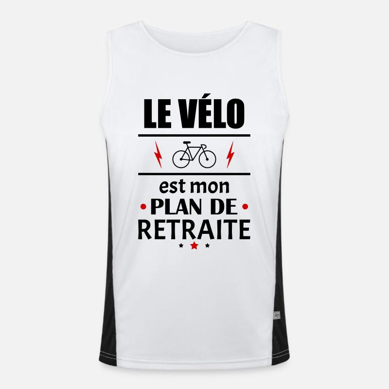 Le vélo est mon plan de retraite, humour, noël Débardeur respirant contrasté Homme 