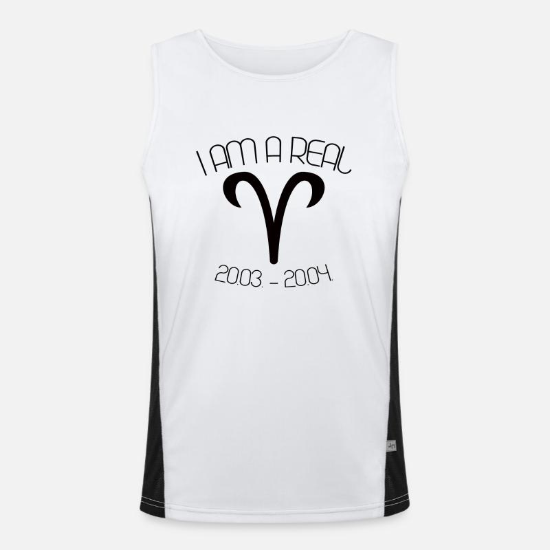 ARRANGEMENT - Men's Functional Contrast Tank Top  - white/black