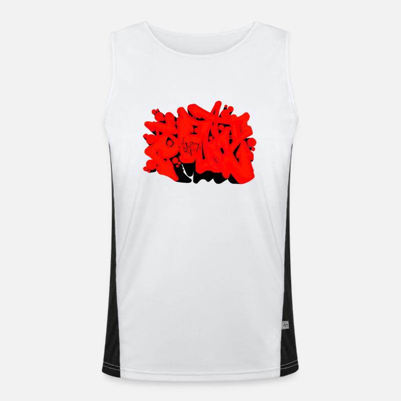 SAD graffiti Men's Functional Contrast Tank Top 