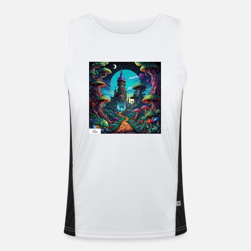Fantasy land dreamscape Men's Functional Contrast Tank Top 