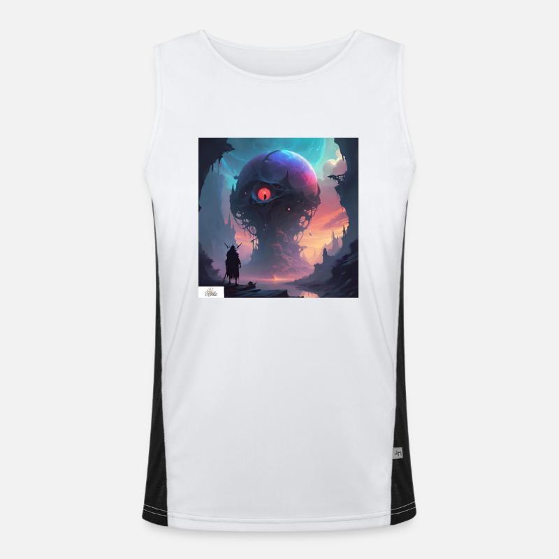 Fantasy sphère paysage onirique Débardeur respirant contrasté Homme 