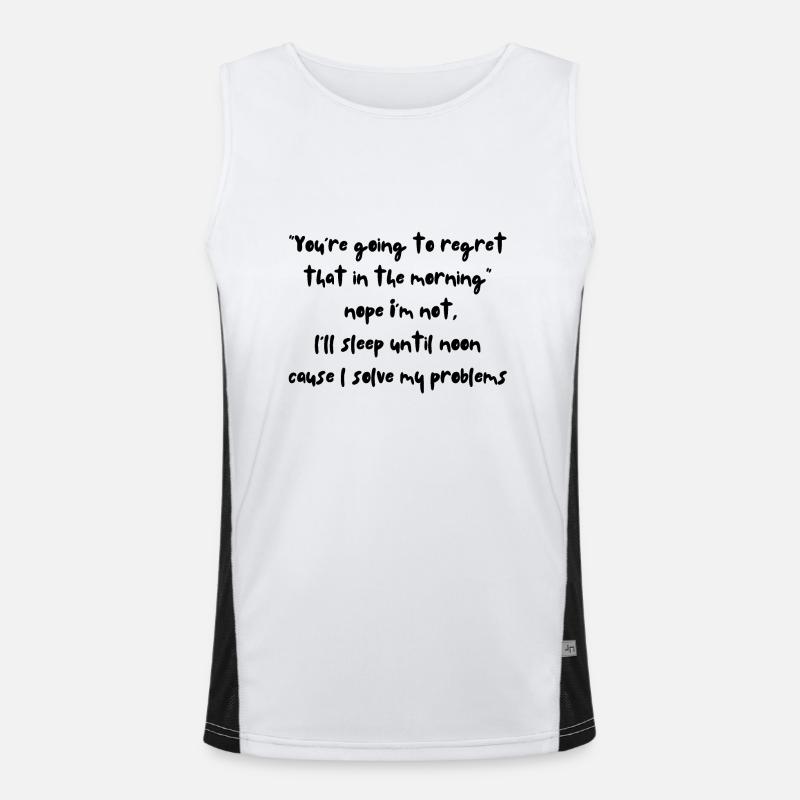 Solving regrets - Men's Functional Contrast Tank Top  - white/black