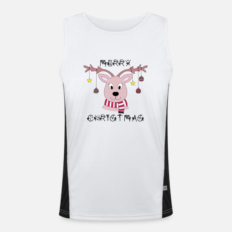 Merry Christmas Funktionelles Kontrast-Tank Top für Männer 