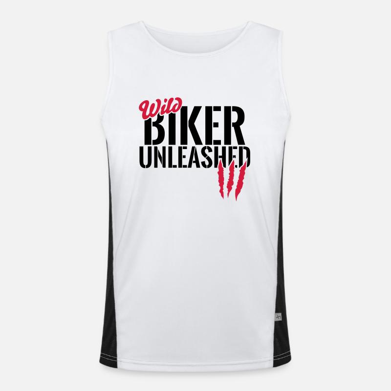 Wild biker unleashed Men's Functional Contrast Tank Top 