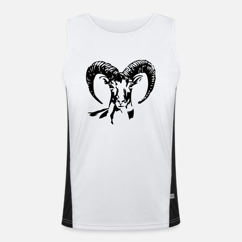 Mufflon Funktionelles Kontrast-Tank Top für Männer 
