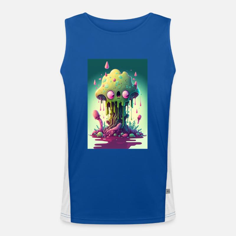 Zombie Die Eiskönigin Funktionelles Kontrast-Tank Top für Männer 