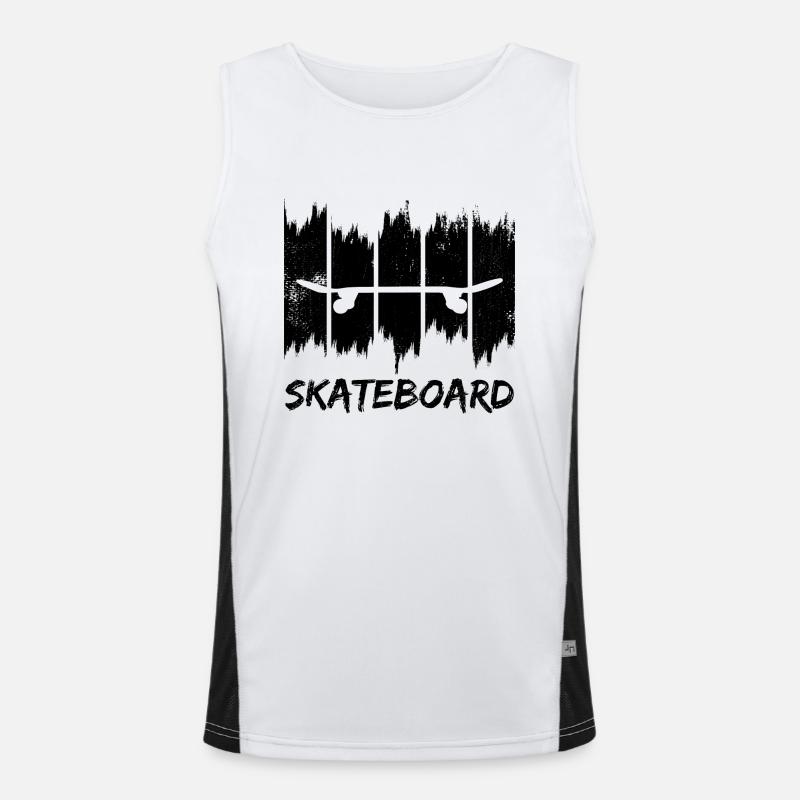 Skateboard Funktionelles Kontrast-Tank Top für Männer 