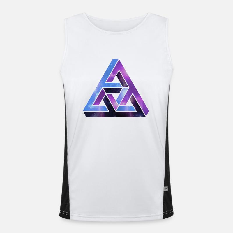 Optical illusion - optical illusion Men's Functional Contrast Tank Top 