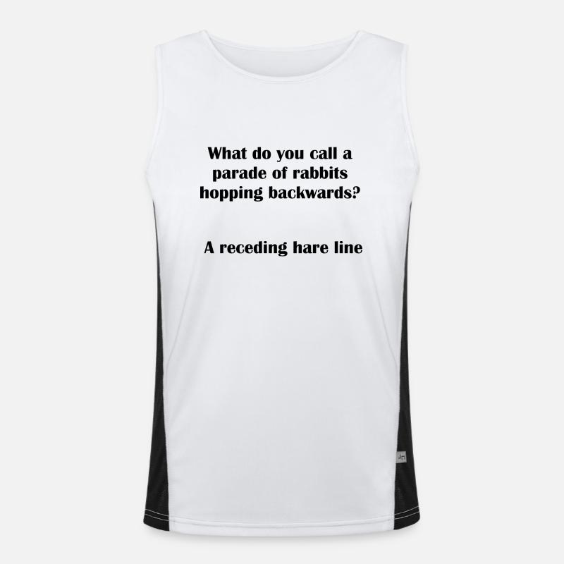 Hare Backwards Pun Men's Functional Contrast Tank Top 