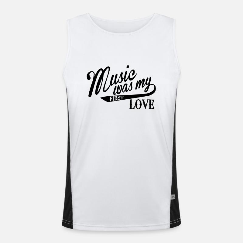 Music was my first Love Débardeur respirant contrasté Homme 