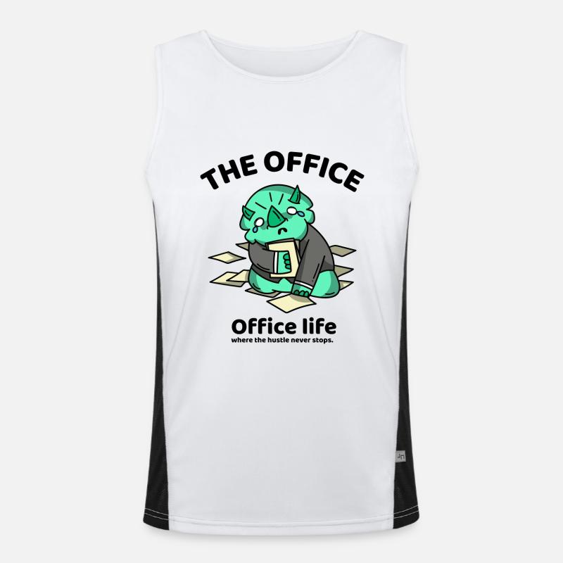 Office life, where the hustle never stops Funktionelles Kontrast-Tank Top für Männer 