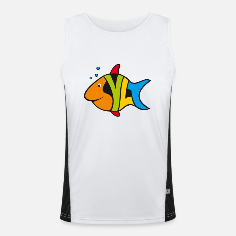 Sylt 3 Funktionelles Kontrast-Tank Top für Männer 