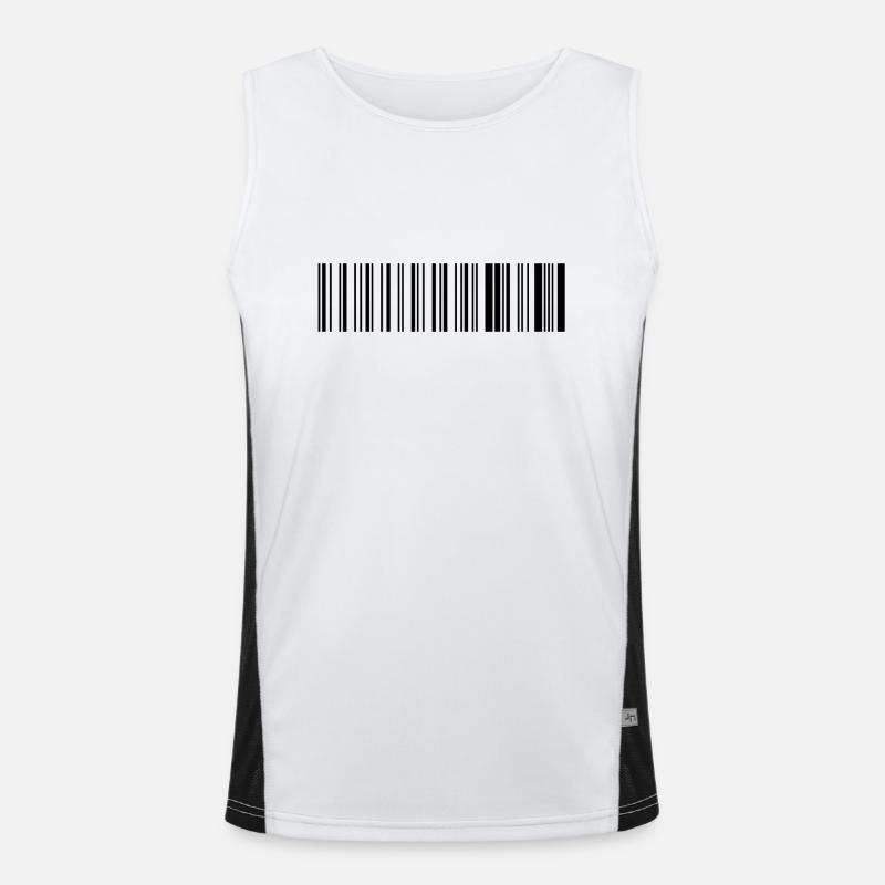 code à barres. Débardeur respirant contrasté Homme 