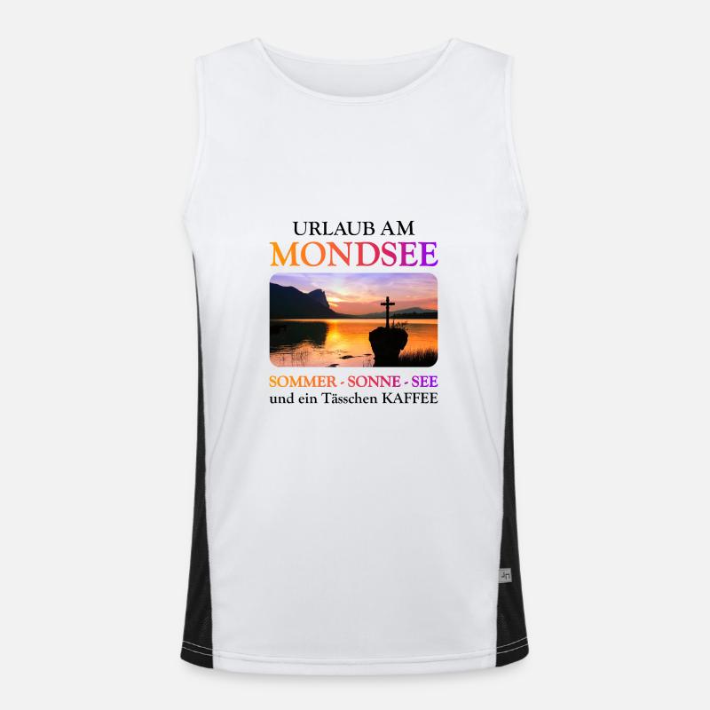 Mondsee Summer - version blanche Débardeur respirant contrasté Homme 