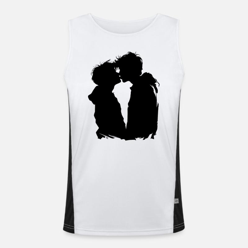 Baiser Débardeur respirant contrasté Homme 