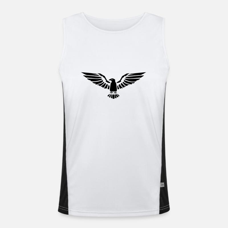 Eagle Eagle Head - Men's Functional Contrast Tank Top  - white/black