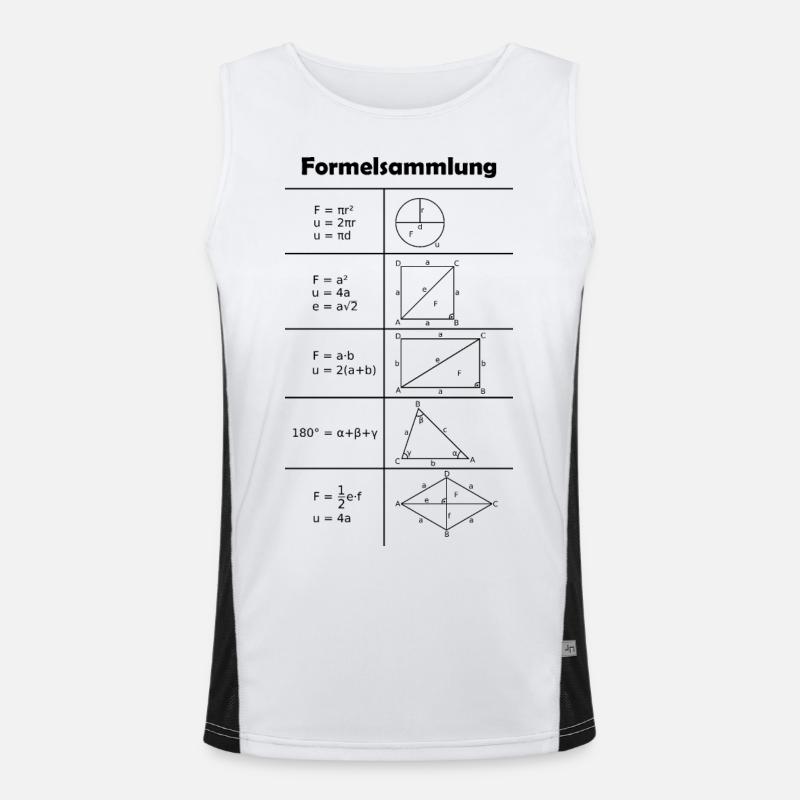 Formulaire / Math / Mathématiques Débardeur respirant contrasté Homme 
