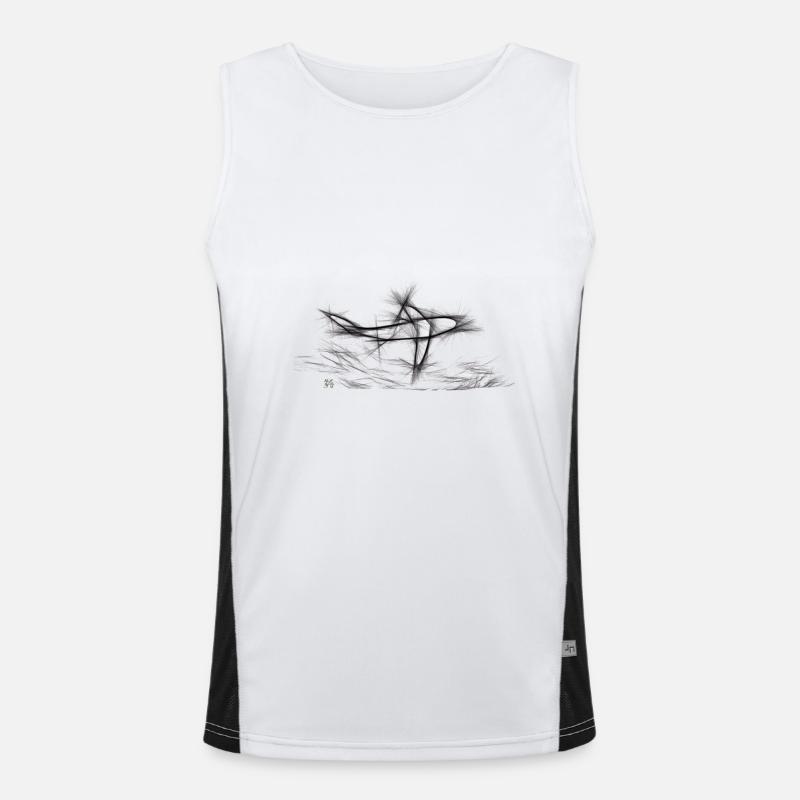 requin graphique épuré Débardeur respirant contrasté Homme 