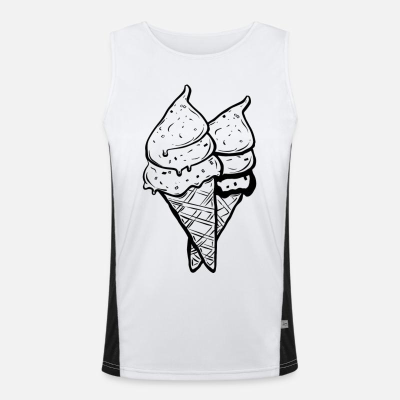 Cornets de crème glacée Dessin Débardeur respirant contrasté Homme 