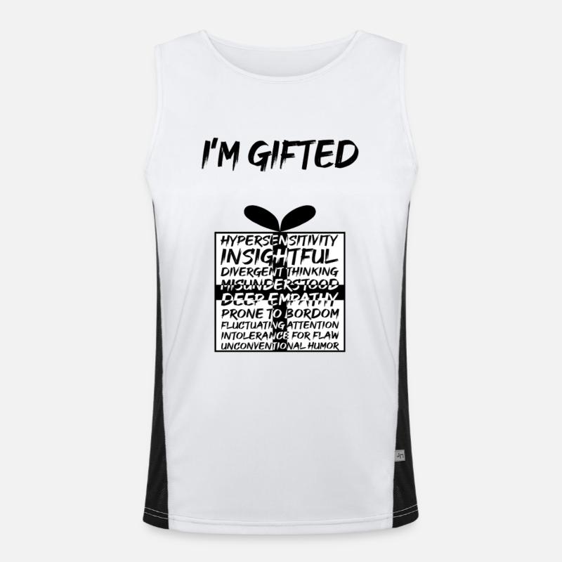 I am gifted Débardeur respirant contrasté Homme 